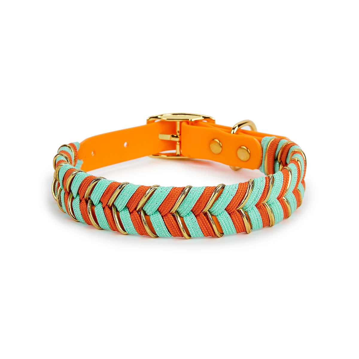 Handcrafted Colorful Striped Dog Collar