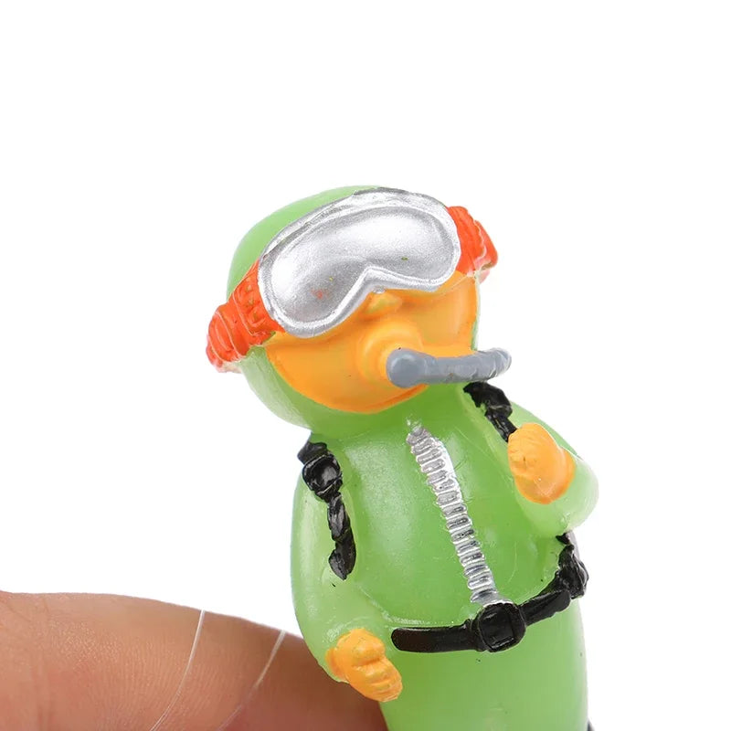 Ornement de Mini-Plongeur Lumineux pour Aquarium