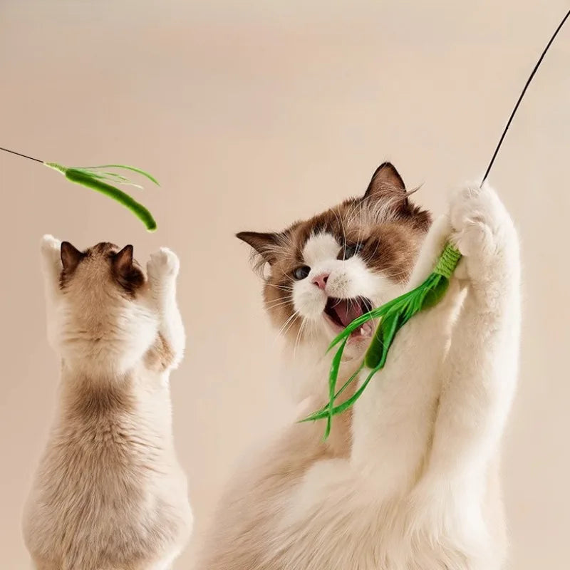 Juguete Interactivo para Gatos con Plumas