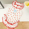 Floral Princess Pet Dress with Heart Print