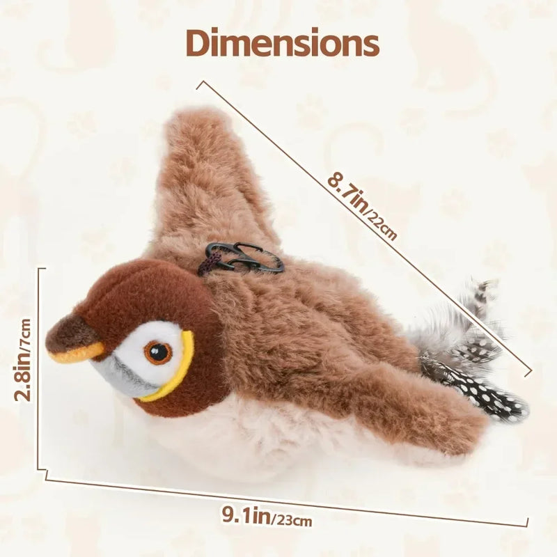 Rechargeable Flapping Bird Cat Toy with Catnip