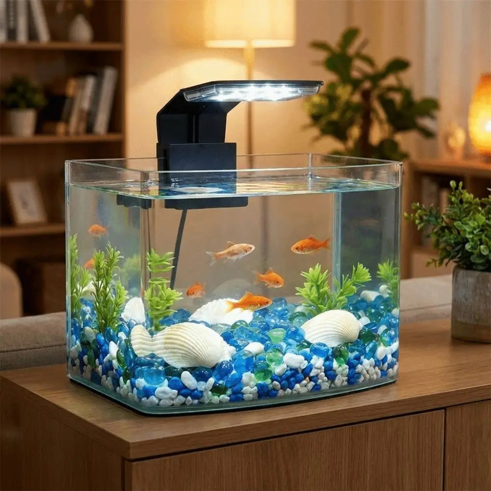 Waterproof LED Aquarium Clip Light with 3 Color Modes