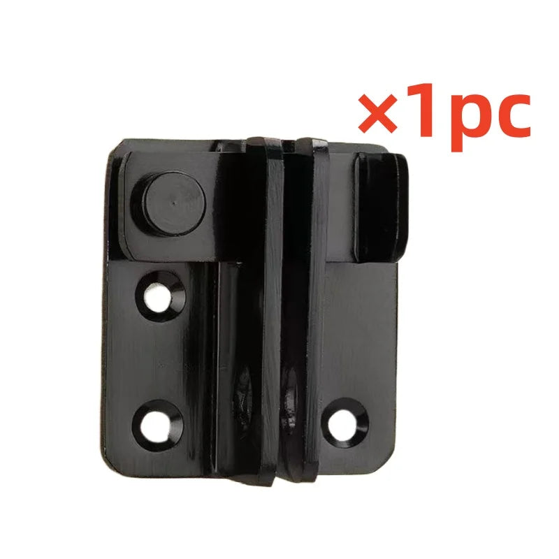Black Sliding Bolt Lock for Cabinets, Doors, and Pet Cages