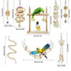 Ensemble de Jouets en Bois pour Oiseaux avec Balances et Clochettes