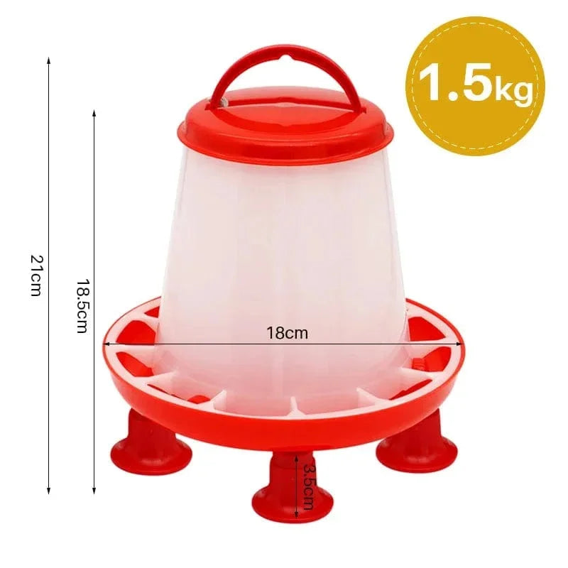 Automatic Poultry Waterer & Feeder 1.5kg / 3L with Footrest