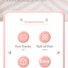 A pink felt puzzle toy box for cats featuring fun tracks, full of fun elements, and easy installation.