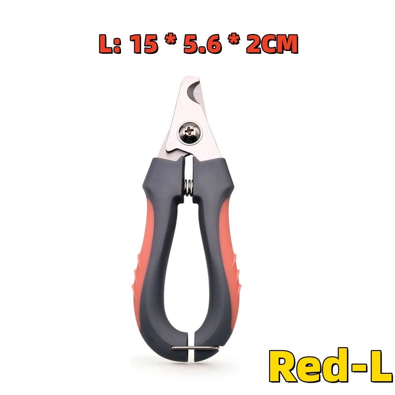 Stainless Steel Pet Nail Clippers with Safety Guard & Built-In File