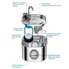 Fuente de Agua Automática para Mascotas de Acero Inoxidable