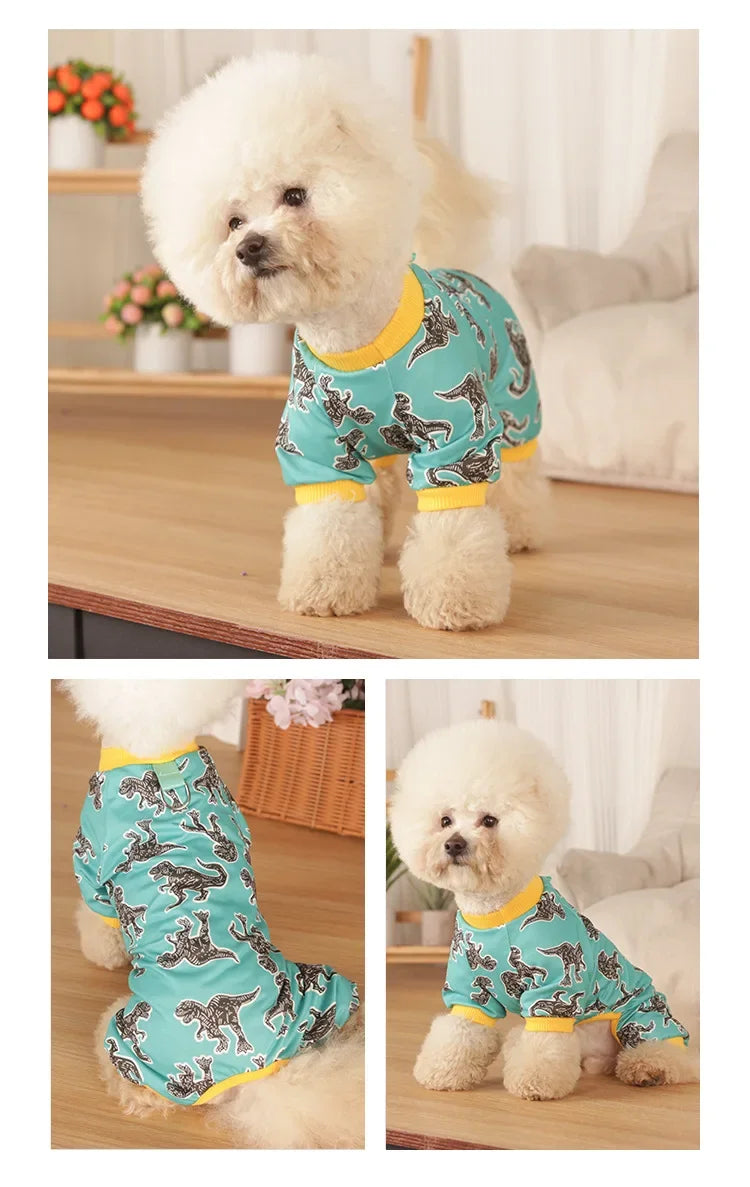 Soft Cotton Dog Pajamas for Small Breeds