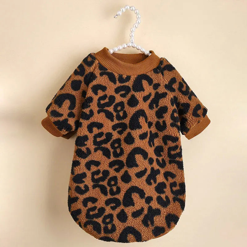 Leopard Print Dog Pullover Sweater