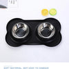 Double Dog Bowl Set with Anti-Slip Silicone Mat