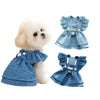 Vestido de Mezclilla para Perro con Anillo para Correa