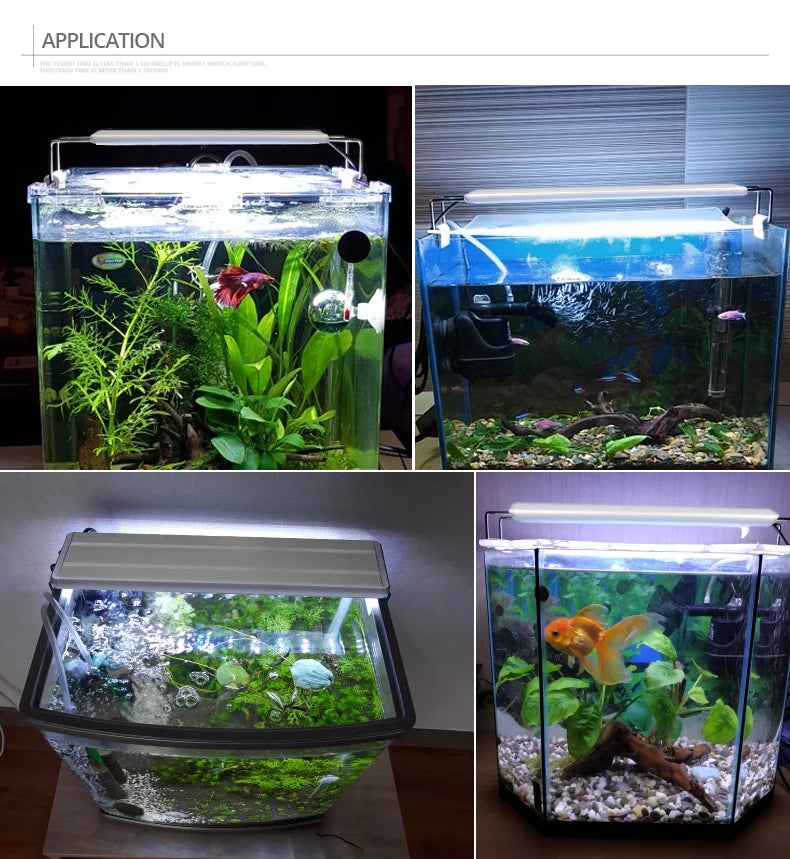 Lampe LED à clipser pour aquarium, profil fin