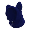 Gorro de invierno para perro de forro polar azul oscuro con textura suave y peluda.