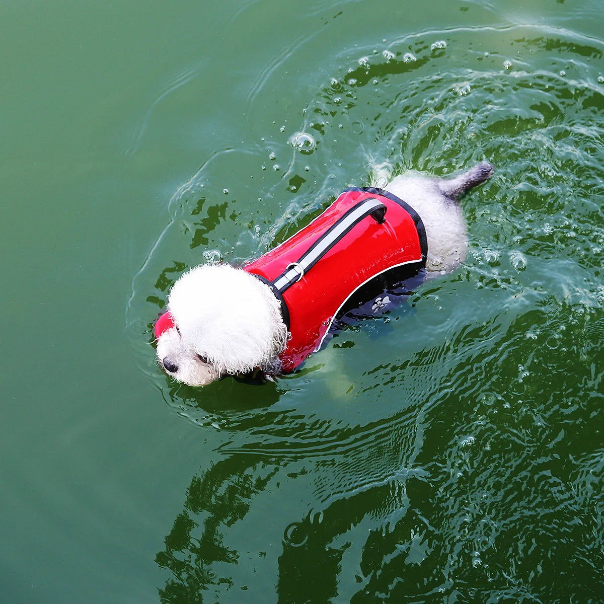 Adjustable Dog Life Jacket with Removable Floats for Swimming