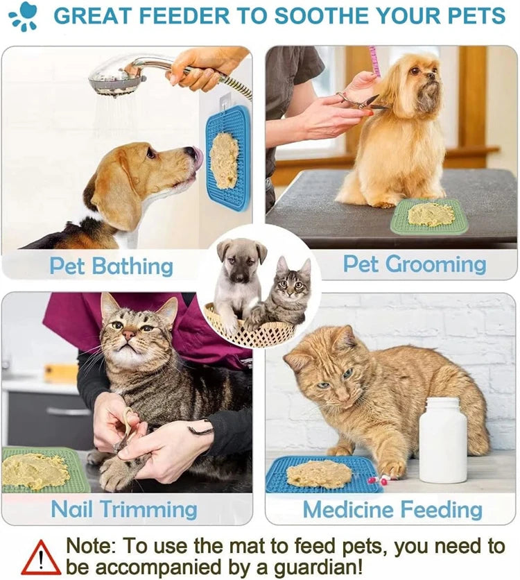 Silicone Lick Mat for Dogs and Cats – Anxiety Relief & Slow Feeding