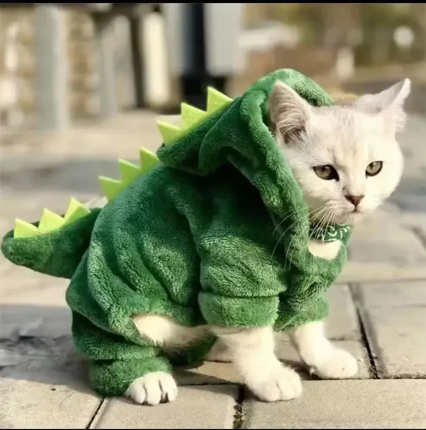 Dinosaur Costume Hoodie for Small Dogs and Cats