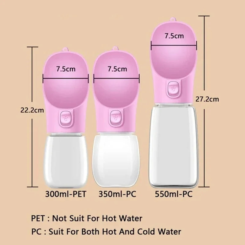 Bouteille d'eau portable pour chien, anti-fuites