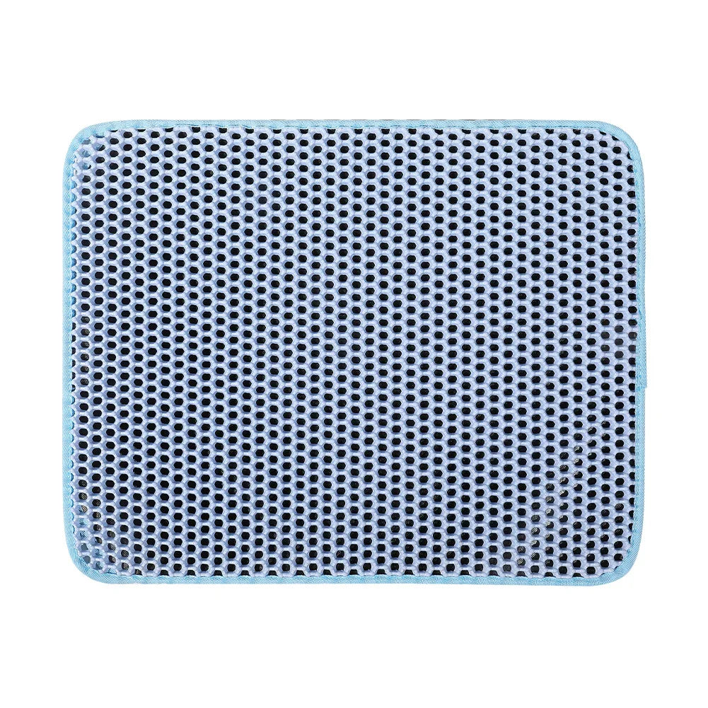 Double-Layer Waterproof Cat Litter Mat with Anti-Slip Base