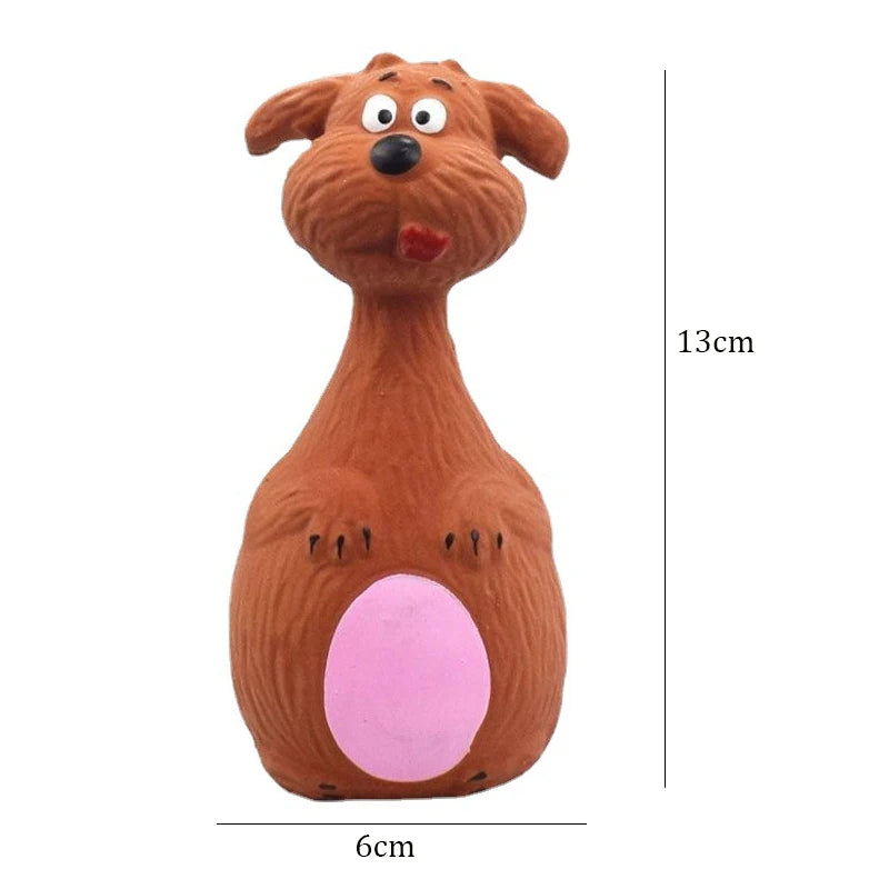 Latex Dog Toy Squeaky Elephant Cow Rubber Interactive Chew Toy