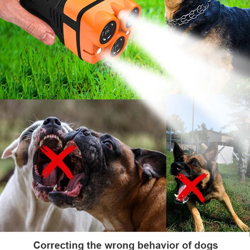Rechargeable Ultrasonic Dog Bark Deterrent with LED Light