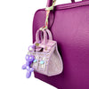 Handcrafted Mini House-Shaped Handbag with Puppy Keychain