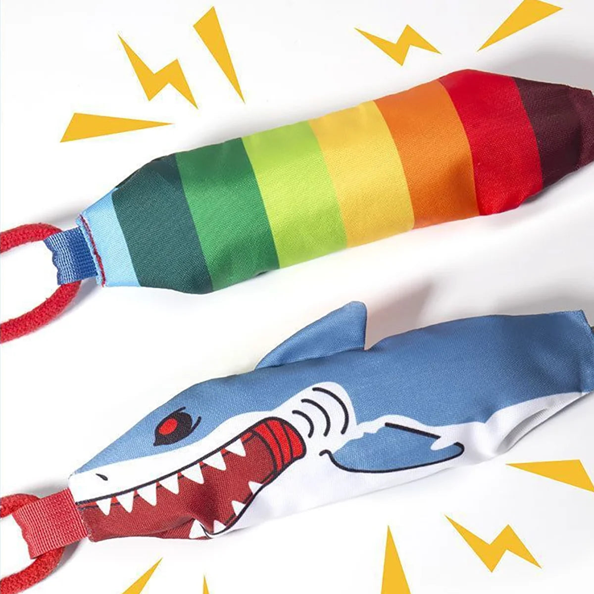 Interactive Knot Rope Dog Toy with Pulling Sound Effect