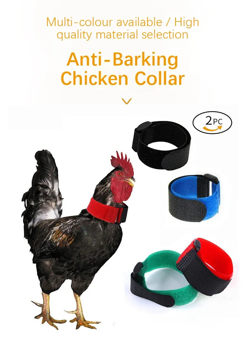 Adjustable Nylon Anti-Crowing Collar for Chickens, Ducks, and Geese