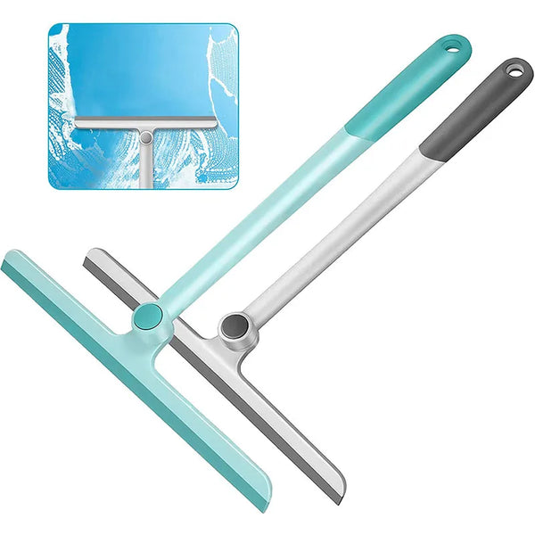 360° Rotating Shower Squeegee with Silicone Holder