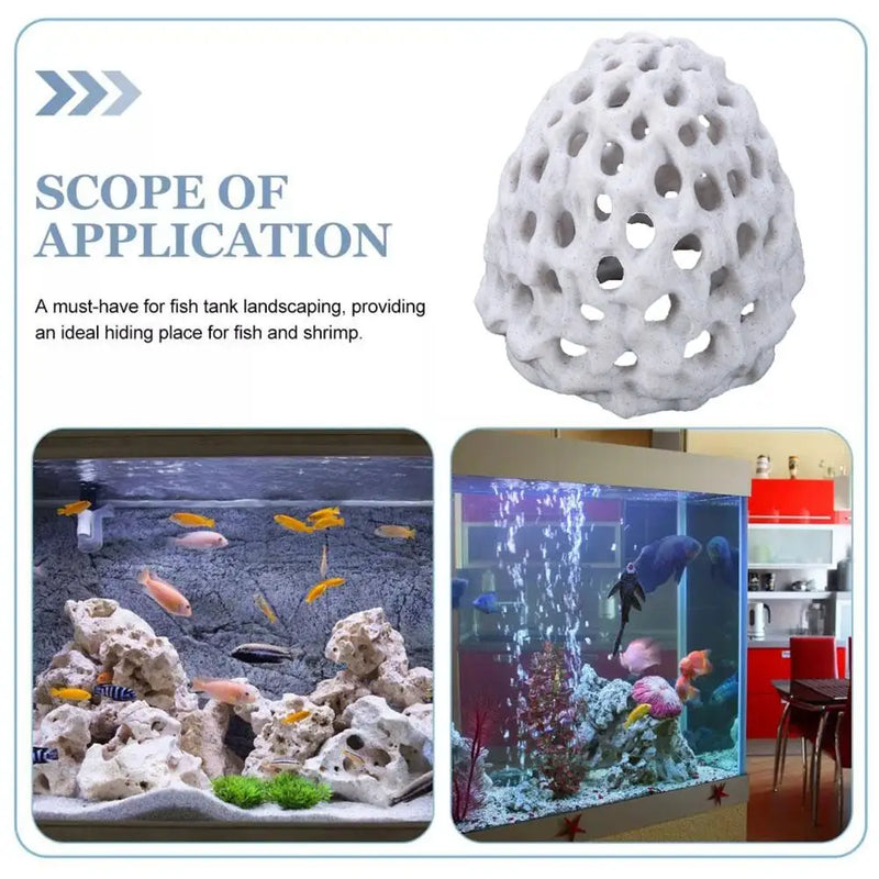 Abri en pierre corail simulée pour aquarium