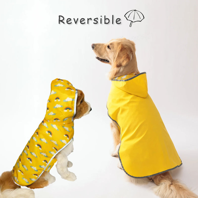 Impermeable Amarillo para Perro de Doble Capa