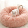 Plush Donut Pet Bed with Raised Edge