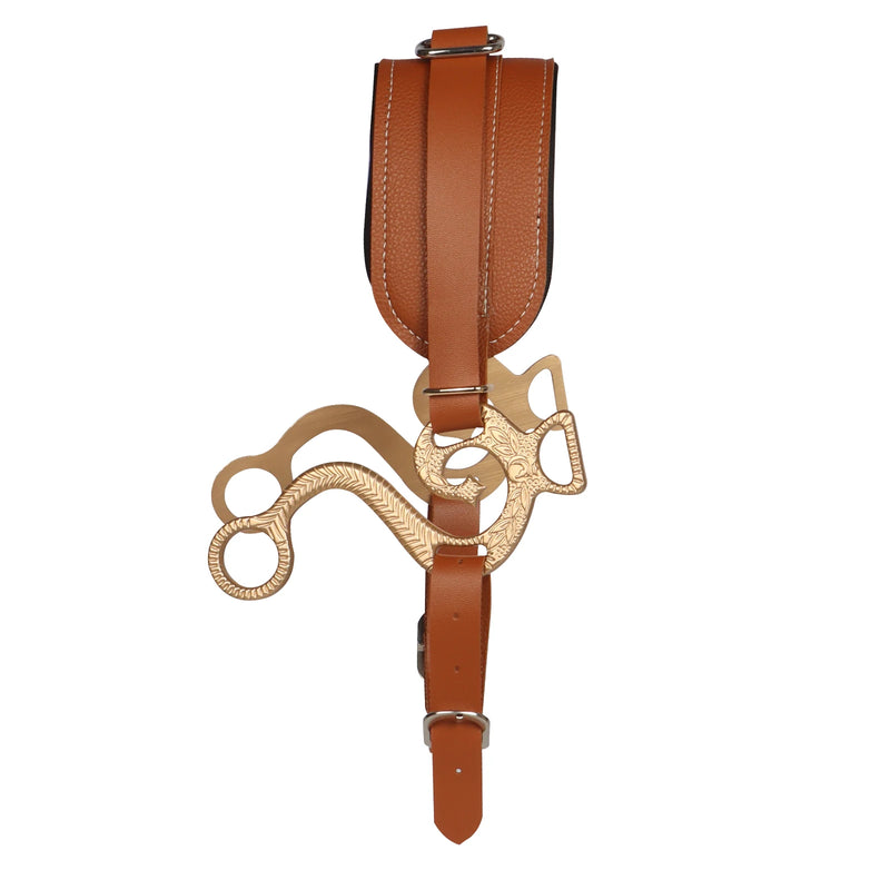 Bridon en cuir réglable pour cheval (Hackamore)