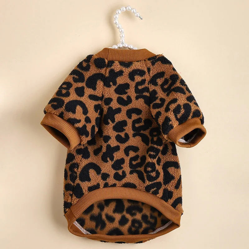 Leopard Print Dog Pullover Sweater