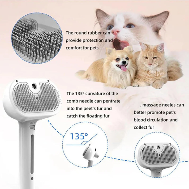 Cepillo de Aseo para Perros con Vapor