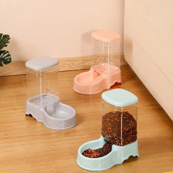 Automatic Pet Feeder with Drinking Bowl Large Capacity 3.8L