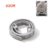 A gray adjustable waterproof pet collar for small dogs and cats, shown in a circular form.