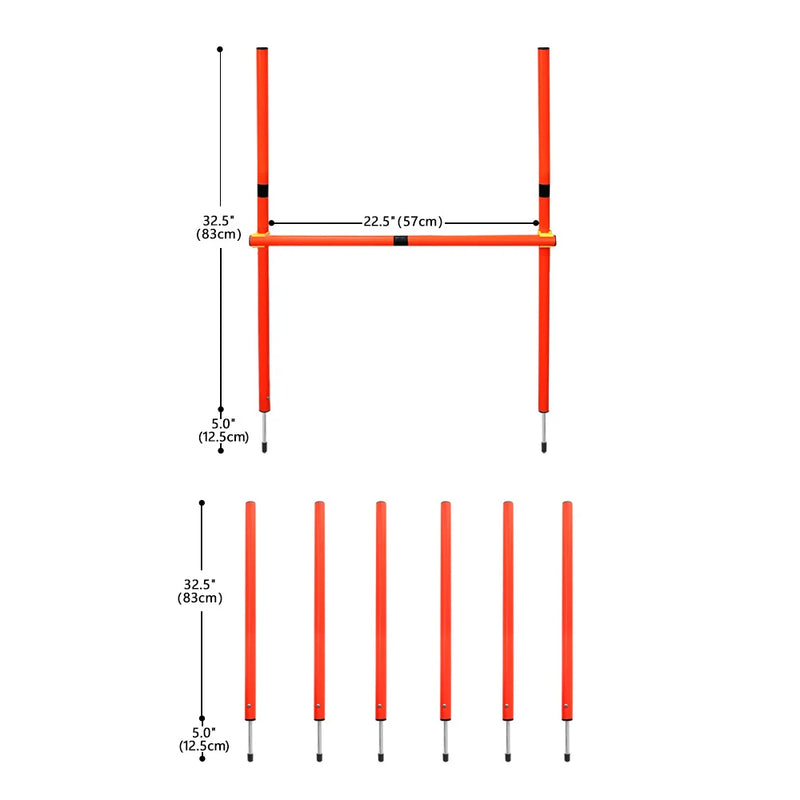 معدات تدريب الرشاقة للكلاب محمولة