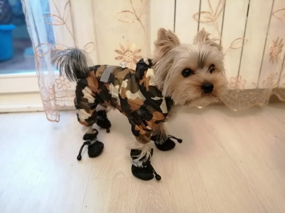 Adjustable Waterproof Dog Raincoat with Reflective Strap