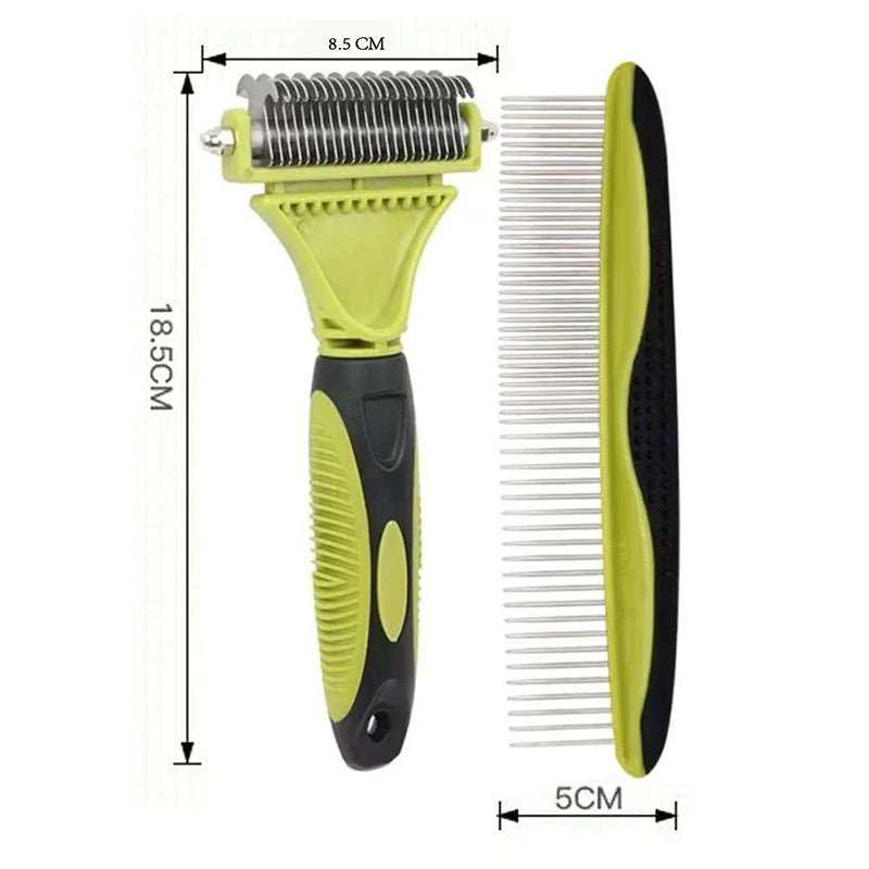Two-Sided Grooming Brush for Cats and Dogs
