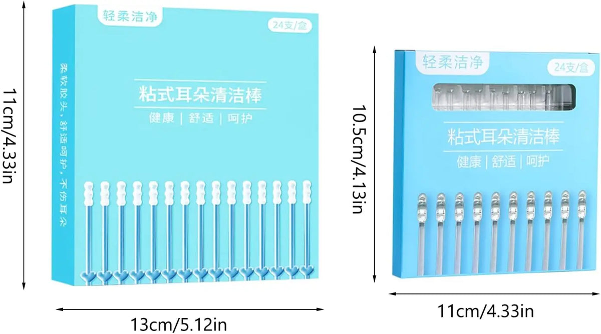 Reusable Earwax Removal Swabs with Adhesive Tips