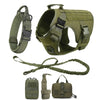 Tactical Dog Harness with MOLLE Pouches and Collar Set