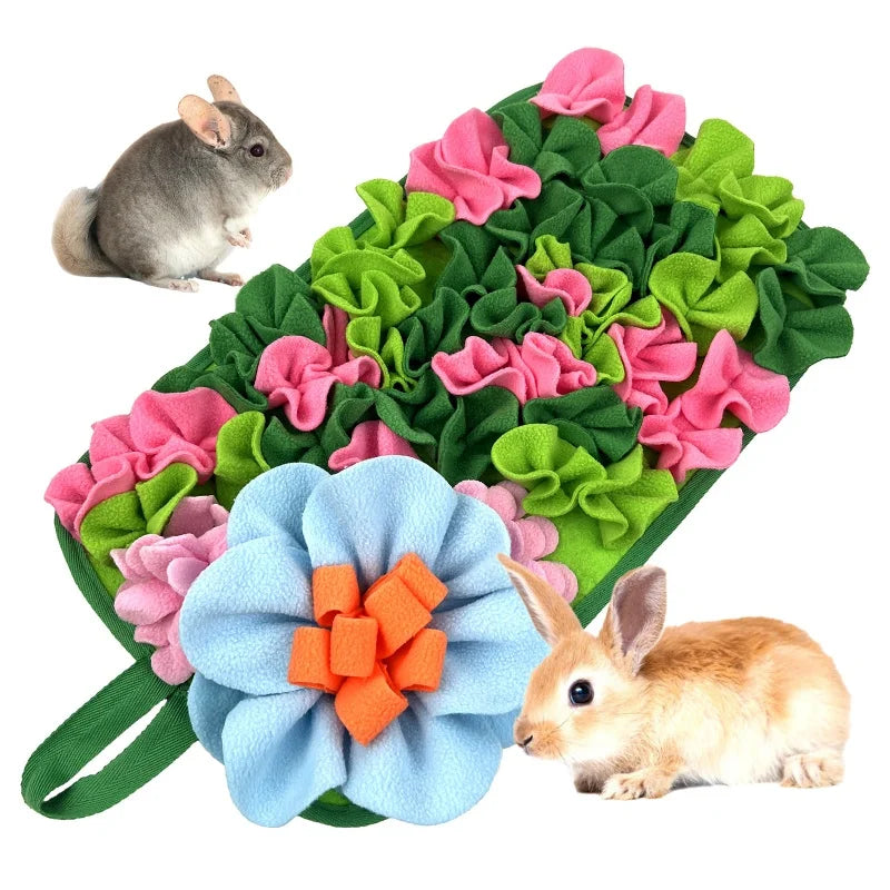 Interactive Flower Foraging Mat for Small Pets