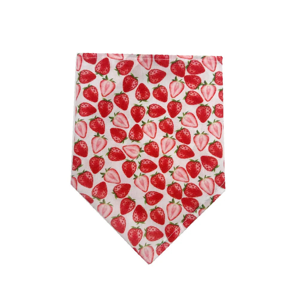 Summer Fruit Print Cotton Dog Bandana