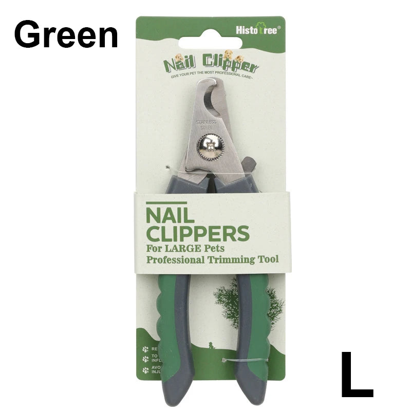 Green Nail Clippers for large pets, a professional trimming tool with stainless steel blades.