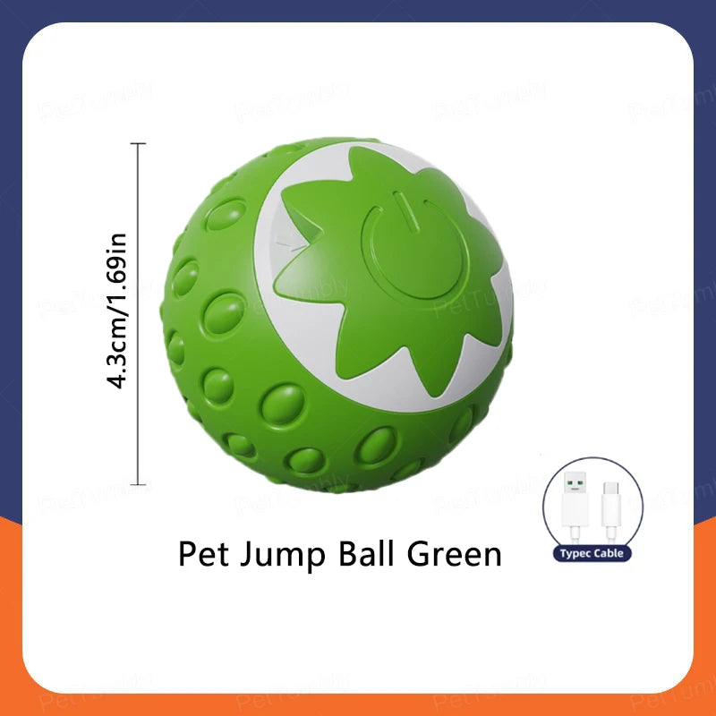 Grüne Spielball-Katzenjagd mit Lichtfunktion und Type-C-Kabel für intelligente, bewegungsgesteuerte Spielzeuge.