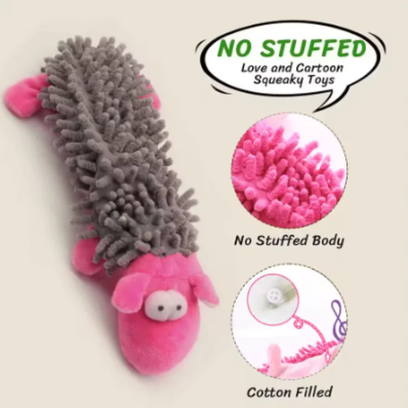 Plush Squeaky Donkey Dog Toy for Teething and Interactive Play