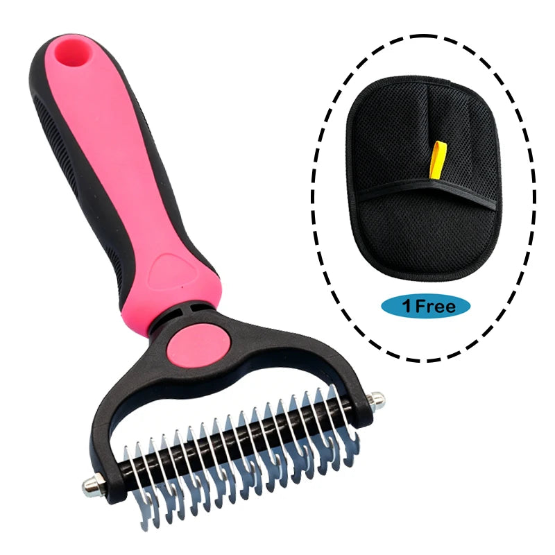 Two-Sided Grooming Brush for Cats and Dogs