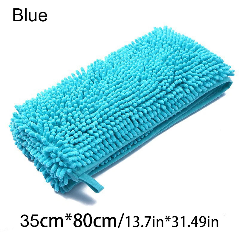 Ultra-Absorbent Chenille Pet Bath Towel with Massage Effect