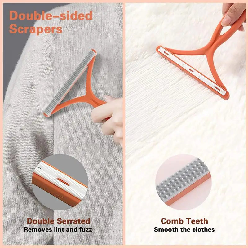 Double-Sided Silicone Pet Hair Remover & Fabric Shaver